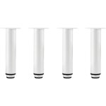 Lot de 4 pieds de meuble r�glables en acier lamin� � froid, pieds de table de remplacement pour armoire, ...