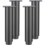 Lot de 4 pieds de meuble r�glables en acier lamin� � froid, pieds de table de remplacement pour armoire, ...