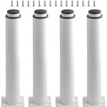 Lot de 4 pieds de meuble r�glables en m�tal - pieds d?armoire - pieds de cadre central en m�tal pour ...