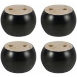 Lot de 4 pieds de meuble ronds en bois de 5 cm de hauteur pour canap�, lit, fauteuil, armoire, avec vis ...