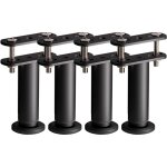 Lot de 4 pieds de support de lit rglables pour cadres de meubles, lattes de support en mtal robustes ...