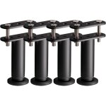 Lot de 4 pieds de support de lit rglables en hauteur avec languettes de liaison pour cadre de lit / ...