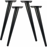 Lot de 4 pieds de table m�tal 30cm pour meuble moderne commode armoire bureau capacit� 800kg