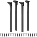 Lot de 4 pieds de table pliants en m�tal de 70 cm - pieds de rechange pour armoire, canap�, chaise, lit ...