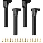 Lot de 4 pied de table rabattable, pieds de table pliables, pieds de meubles noirs pratiques, pieds meubles ...