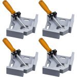 Lot de 4 pince à angle droit 90 degrés, serre joint menuisier, pince de serres - joints mâchoire pivotante ... Lot de 4 pince à angle droit 90 degrés, serre joint menuisier, pince de serres - joints mâchoire pivotante ...