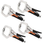 Lot de 4 pince  tau soudage en mtal, colliers de serrage en c de 15, 2 cm en mtal avec vis rglables ...