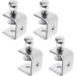 Lot de 4 pinces en forme de c en acier inoxydable 304 avec support de type c - tigre - pince de travail ...