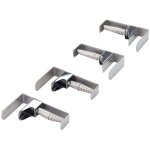 Lot de 4 pinces pour nappe en acier inoxydable fackelmann tecno
