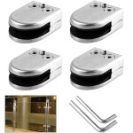 Lot de 4 pinces � verre de 8 � 10 mm (taille m) - pince � clip en acier inoxydable 304, support de serrage ...