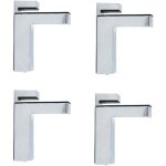 Lot de 4 pinces en verre en forme de f  fixation murale ajustable 6  28 mm d'paisseur en alliage de ...