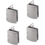 Lot de 4 pinces � verre r�glables � 90 degr�s, 8?10 mm, charni�re en verre pour porte d'armoire, vitrine ...