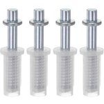 Lot de 4 pivots sup�rieurs � deux volets de 9, 5 mm � ressort pour porte accord�on pliante