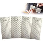 Lot de 4 plaques d'aff�tage diamant�es, pierre � aiguiser diamant�e avec surface en nid d'abeille, grain ...