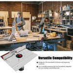 Lot de 4 plaques d?insertion en aluminium pour table de d�fonceuse - table rabattable pour fraisage du ...