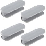 Lot de 4 poign�es adh�sives pour portes de balcon, meubles, portes vitr�es et fen�tres - gris