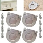 Lot de 4 poignées invisibles en acier inoxydable, accessoires pour tiroirs, armoires, armoires - avec ... Lot de 4 poignées invisibles en acier inoxydable, accessoires pour tiroirs, armoires, armoires - avec ...