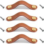 Lot de 4 poignées de meubles en cuir, boutons en cuir véritable et cuivre, poignées d'armoire, poignées ... Lot de 4 poignées de meubles en cuir, boutons en cuir véritable et cuivre, poignées d'armoire, poignées ...