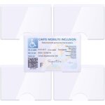 Lot de 4 porte - cartes handicap� 6x9cm, �tui transparent, pour pare - brise, stationnement