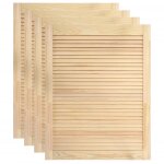 Lot de 4 portes  persiennes bois de pin massif portes d'armoire portes d'tagres revtement pour placard ...