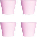 Lot de 4 pots � fleurs en plastique rose avec cache - pot gh629pk st helens home and garden - 20 cm x ...