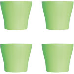 Lot de 4 pots � fleurs en plastique vert avec cache - pot gh629gr st helens home and garden - 20 cm x ...