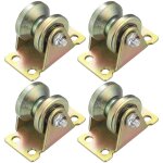 Lot de 4 poulies de levage � gorge ? roulettes � rainure en v ? acier 45# haute r�sistance ? pour portails ...