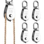 Lot 4 poulies m15 inox ? pivot 360� ? charge max 35 kg ? int�rieur / ext�rieur