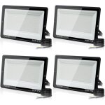Lot de 4 projecteurs led ext�rieurs 500 w, haute luminosit� (50 000 lm), blanc froid 6 500 k, �tanches ...