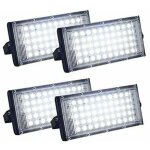 Lot de 4 projecteurs led d'extrieur ultra lumineux ip66 tanche pour cour, garage, terrain de sport ...