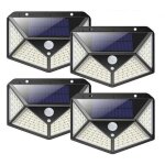 Lot de 4 projecteurs solaires � 100 led