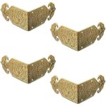Lot de 4 protections d'angle d�coratives en laiton antique de style vintage pour meubles, tables et chaises, ...
