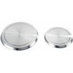 Lot de 4 protections pour cuisinire lectrique - couvre plaque en acier - acier inox - 16 et 20 cm ...