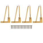 Lot de 4 protections de pieds en pingle  cheveux dores de 8 pouces pour pieds de meubles, canap, ...