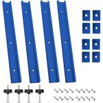 Lot de 4 rail de guidage scie sur table, rails aluminium t track de 400mm, m8, m6 rail en t avec accessoires ...