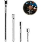 Lot de 4 rallonge cliquet 1 / 4, rallonge 1 / 4 50mm, 75mm, 100mm, 150mm, acier au chrome vanadium (1 ...