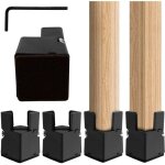 Lot de 4 rehausseurs pour meubles carr�s ou ronds diam�tre 20 - 35 mm hauteur 5 cm avec pince � vis noir ...
