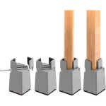 Lot de 4 rehausseurs de meubles r�glables 10 cm avec pince � vis, 4 pouces rehausseur pieds de lit, pour ...