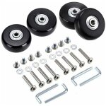 Lot de 4 roues de rechange pivotantes en caoutchouc pour valise, 45 x 18 mm