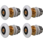 Lot de 4 roulettes pour cabine de douche, roulettes pour porte coulissante, roulettes pour cabine de ...