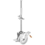 Lot de 4 roulettes �chafaudage avec frein galvanoplastie �26 x 500 mm ? capacit� 1000 kg roues pivotantes ...