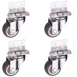 Lot de 4 roulettes lat�rales de 2, 5 cm (1 pouce), roulettes pivotantes en tpe, roues silencieuses en ...