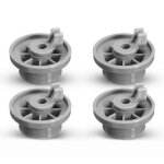 Lot de 4 roulettes de lave - vaisselle pour panier inf�rieur, roulettes panier lave - vaisselle?roues ...