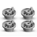 Lot de 4 roulettes de lave - vaisselle pour panier inf�rieur, roulettes panier lave - vaisselle?roues ...