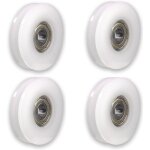Lot de 4 roulettes en nylon avec rainures pour portail coulissant, barres d'angle, tiroirs5x30x6mm