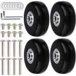 Lot de 4 roulettes de rechange en caoutchouc pour valise, 50 mm x 18 mm, pivotantes, silencieuses, universelle ...