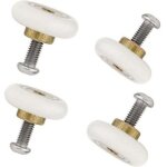 Lot de 4 roulettes de rechange pour paroi de douche de 19 mm (avec vis m6 de 1, 2 mm)