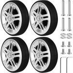 Lot de 4 roulettes de rechange pour valise, 50 x 11 mm, en caoutchouc r�sistant � l'usure, pour valise, ...