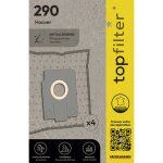 Lot de 4 sacs aspirateur hoover alpina topfilter premium