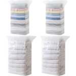 Lot de 4 sacs de rangement sous vide ? 2 sacs pour v�tements (60 x 80 x 32 cm) + 2 sacs extra larges ...